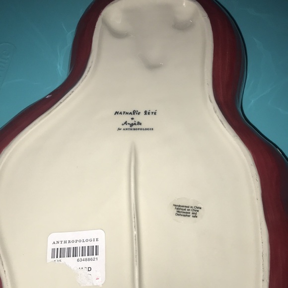 NATHALIE LETE Snowy OWL Serving Platter - ANTHROPOLOGIE - NEW with tags - Picture 8 of 9